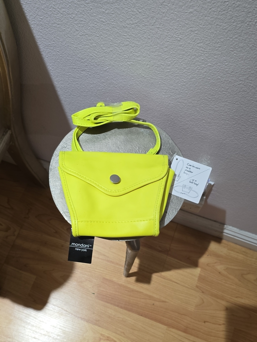 Mondani Neon Lime Crossbody Bag